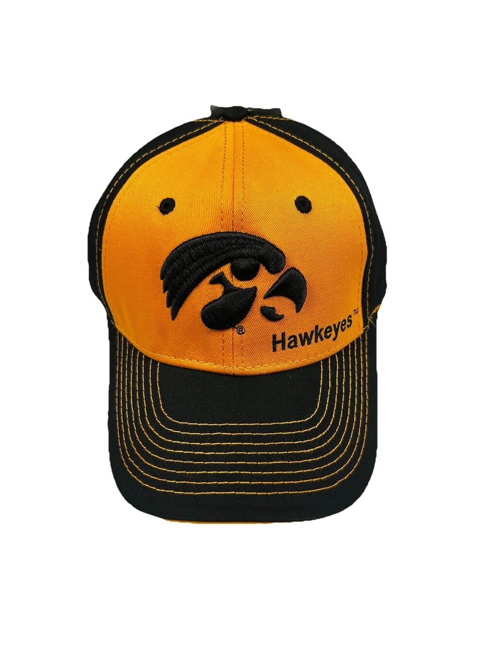 University Of Iowa Hawkeyes Adjustable Hat Cap Men's Yellow Performance Fit New